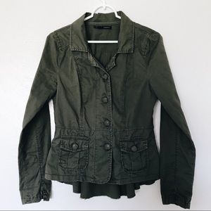 Army green utility jacket